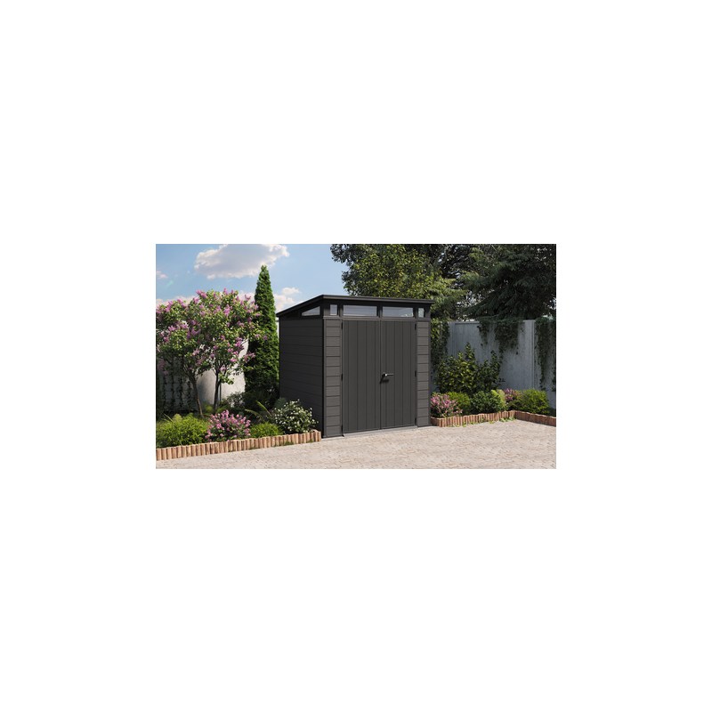 Casă de grădină Keter Cortina 7x7 grafit, cu podea