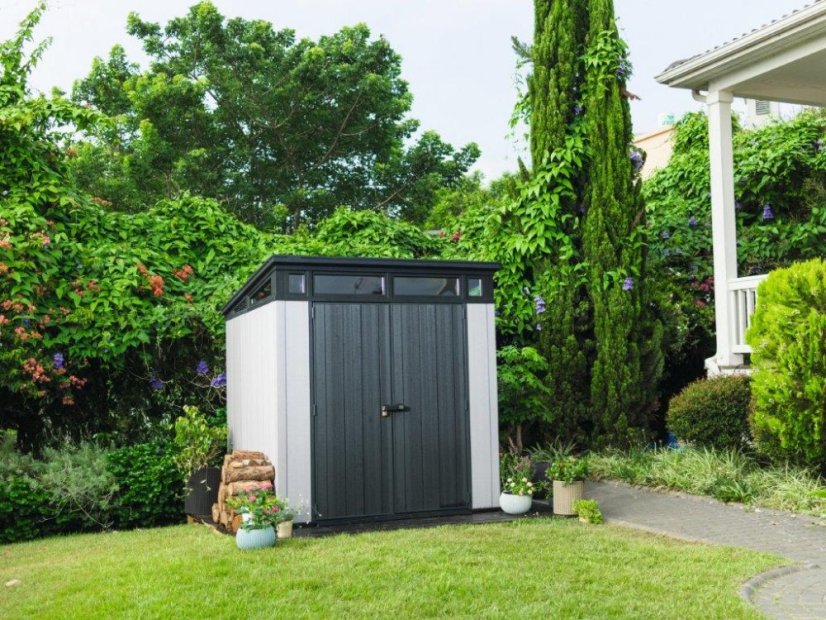 Casuta de gradina Keter Artisan 7x7 grafit/gri