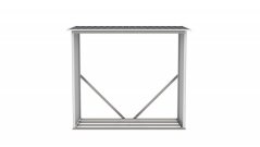 Magazin lemn G21 WOH 136 - 182 x 75 cm, antracit