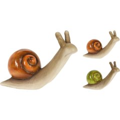 Záhradná dekorácia slimák 30 cm hnedá