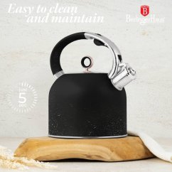 Ceainic cu capac de sticlă, 3 l, colecția Black Rose