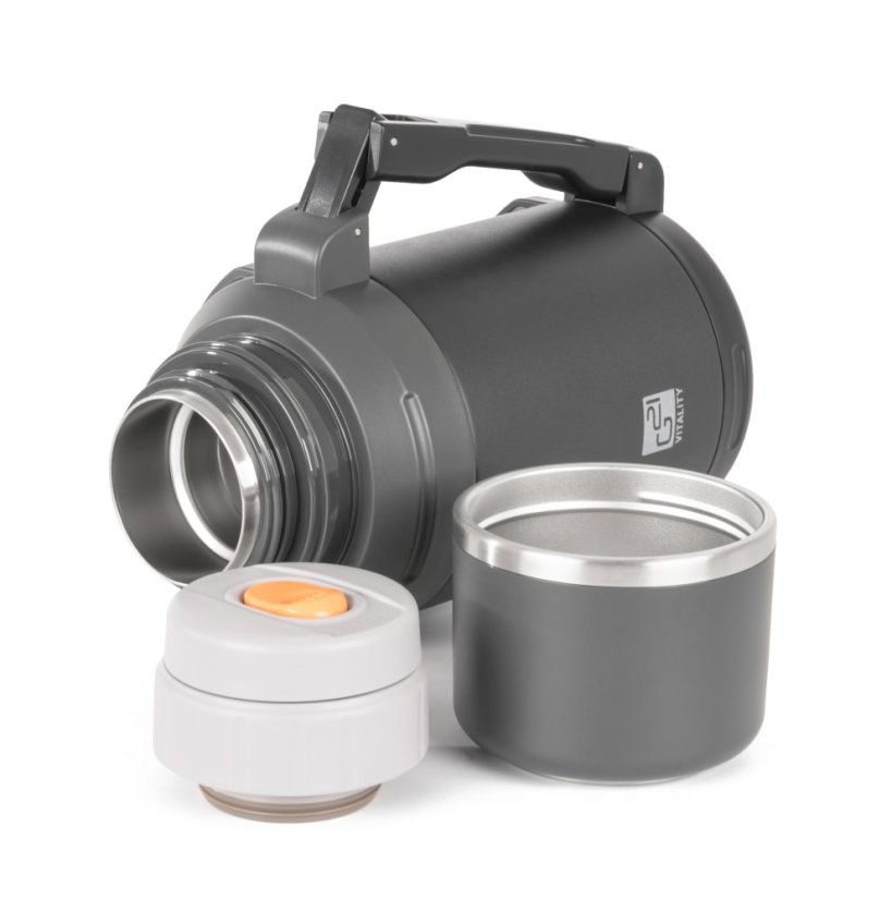 G21 termoska z nehrdzavejúcej ocele 1200 ml, čierno-sivá