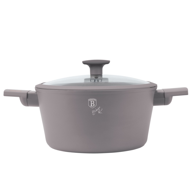 Kastrol s titanovým povrchem a poklicí 28 cm Taupe Collection