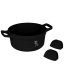 Kastrol s titanovým povrchem a poklicí 24 cm Black Rose Collection