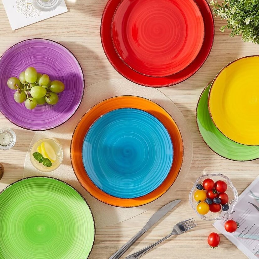 Dezertní talíře sada 6 ks 19 cm barevné COLOURS