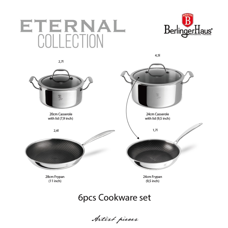 Sada nádobí s titanovým povrchem 6 ks Eternal Collection