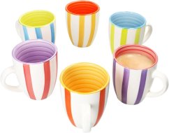 Hrnčeky na kávu aj čaj sada 6 ks 350 ml SUMMER