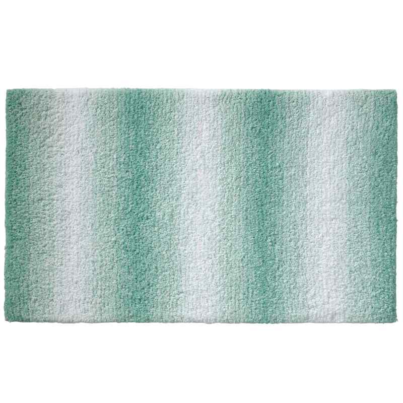 Alfombra de baño Ombre 80x50 cm poliéster verde jade