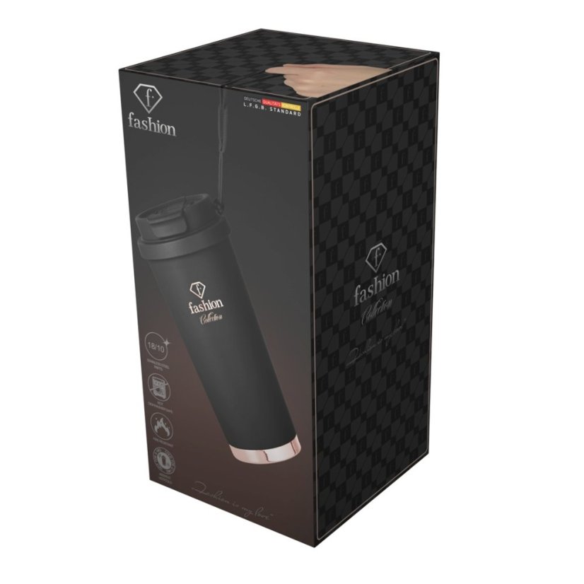 Cană termică din oțel inoxidabil pentru cafea și ceai, 0,5 l, colecția Black Rose