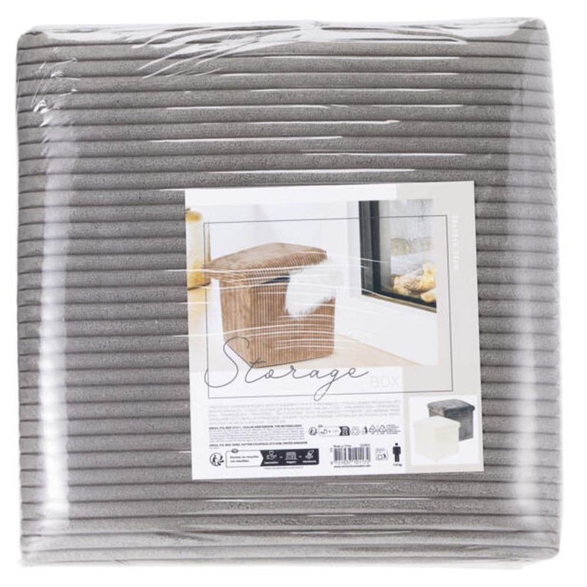 Taburet s úložným prostorem 38 cm hnědá