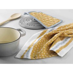 Prosop Svea 70x50 cm model curry galben/albastru Prosop Svea 70x50 cm model curry galben/albastru