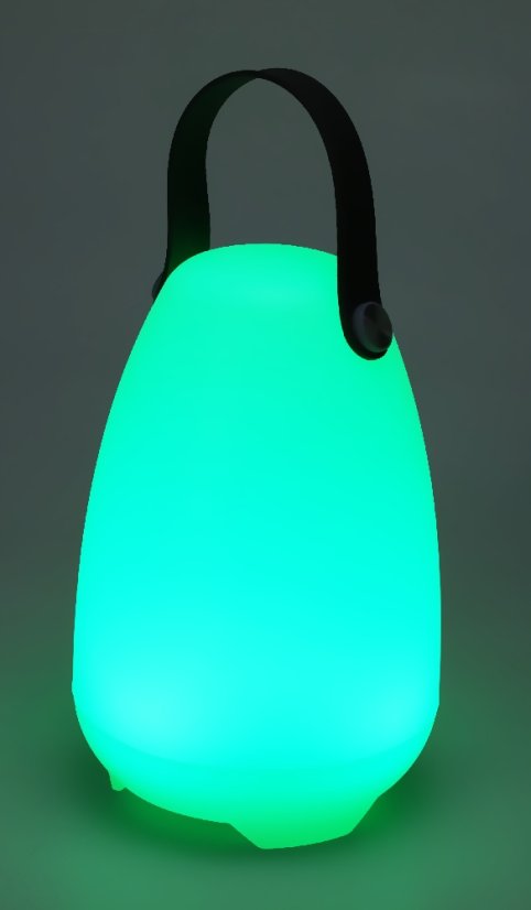 Nabíjacia lampa kempingová vonkajšia s ovládačom RGB 21 cm