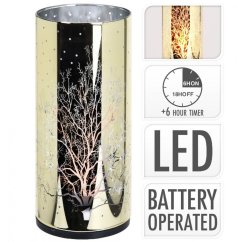 Cilindro de cristal decorativo LED 7x15 cm