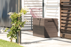 Caja de jardín Prosperplast WOODEBOX marrón 190L