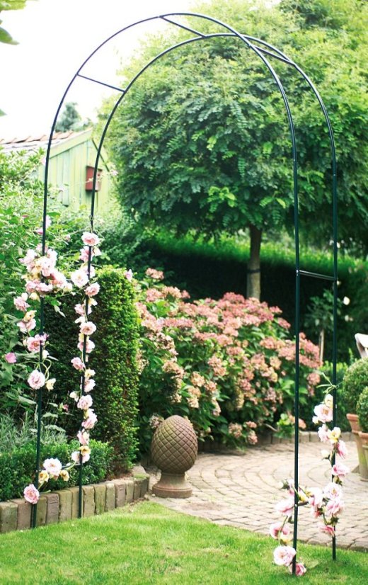 Arco de jardín para puerta de rosas 240 x 140 cm