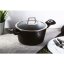 Caserola cu capac cu suprafata de marmura 20 cm Colectia Black Silver