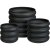 Set de 3 vase rotunde gri închis
