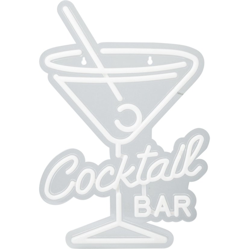 Dekorace svítící nástěnná 30 × 38 cm coctail bar