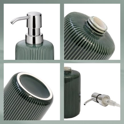 Dávkovač mýdla Ava keramika zelená 350 ml