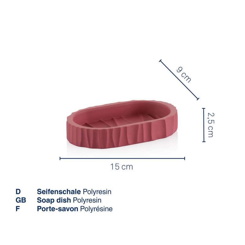 Miska na mýdlo Merida polyresin černá 15,0x9,0x2,5cm