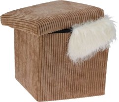 Taburet s úložným prostorem 38 cm hnědá