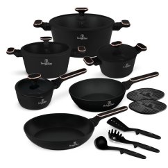 Sada nádobí s titanovým povrchem 15 ks Black Rose Collection