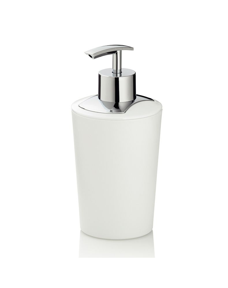 KELA Dávkovač mydla MARTA plastik biela H 17cm / Ř 8cm / 350 KL-24192