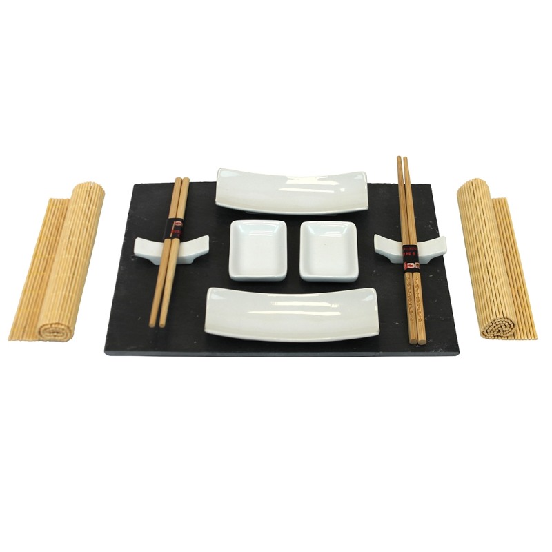 EXCELLENT Sushi set porcelán/břidlice/bambus sada 11ks KO-210000010 - thumb (2)