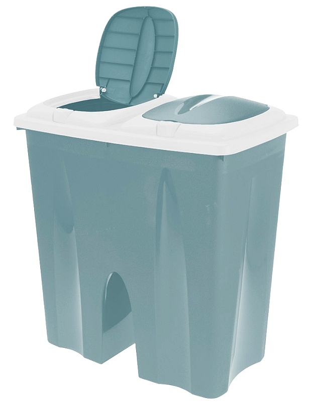 EXCELLENT HOUSEWARE Odpadkový koš na tříděný odpad 2 x 25 l zelená KO-Y54230710zele