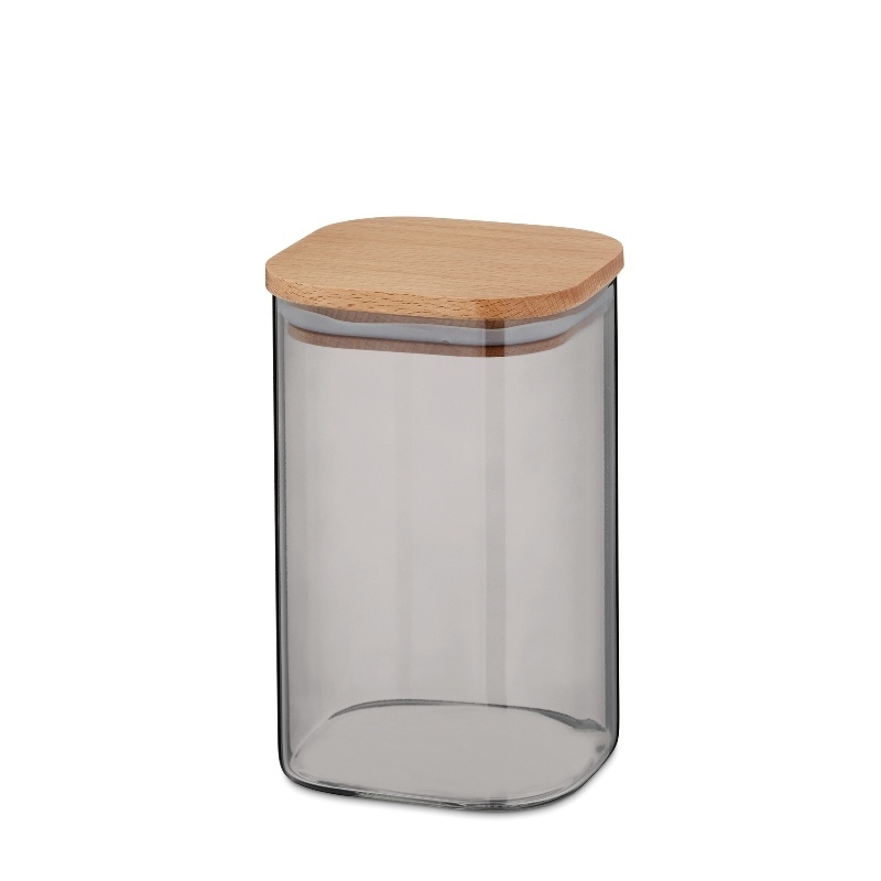 KELA Dóza skladovacie sklo / drevo NEA 1,5 l KL-10778