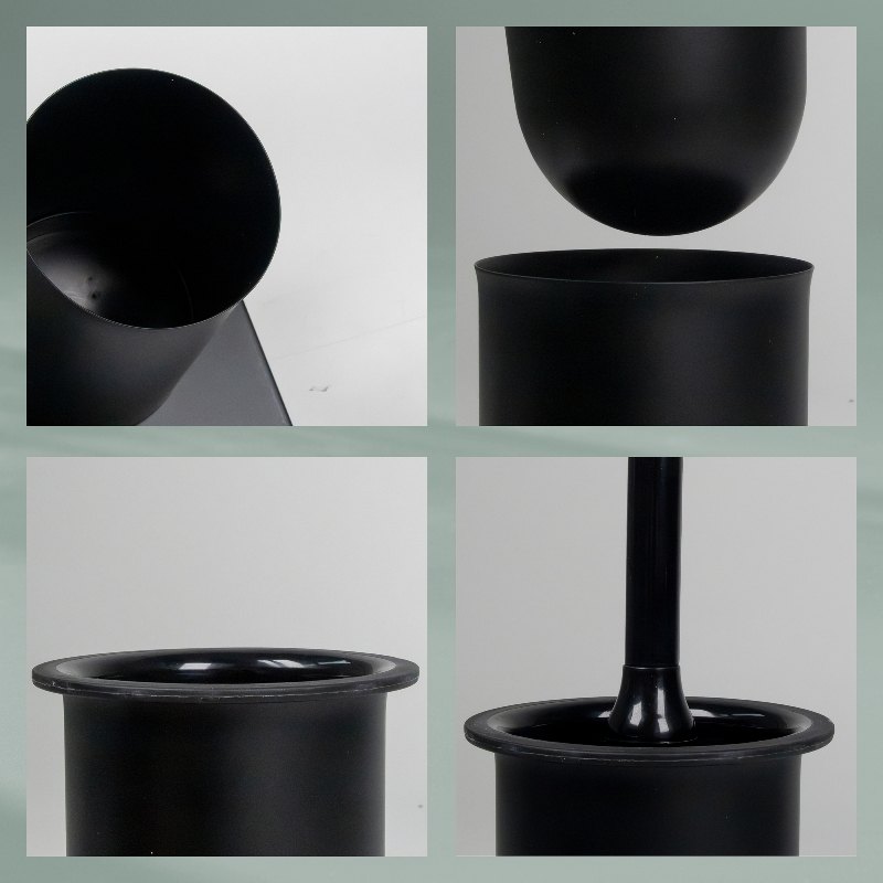 KELA Toaletní souprava Devin metal black 23,0x18,0x68,0cm KL-23961