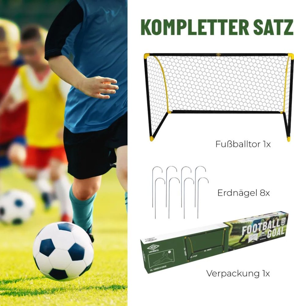 UMBRO Fotbalová branka přenosná UMBRO 180x90x120cm ED-226898