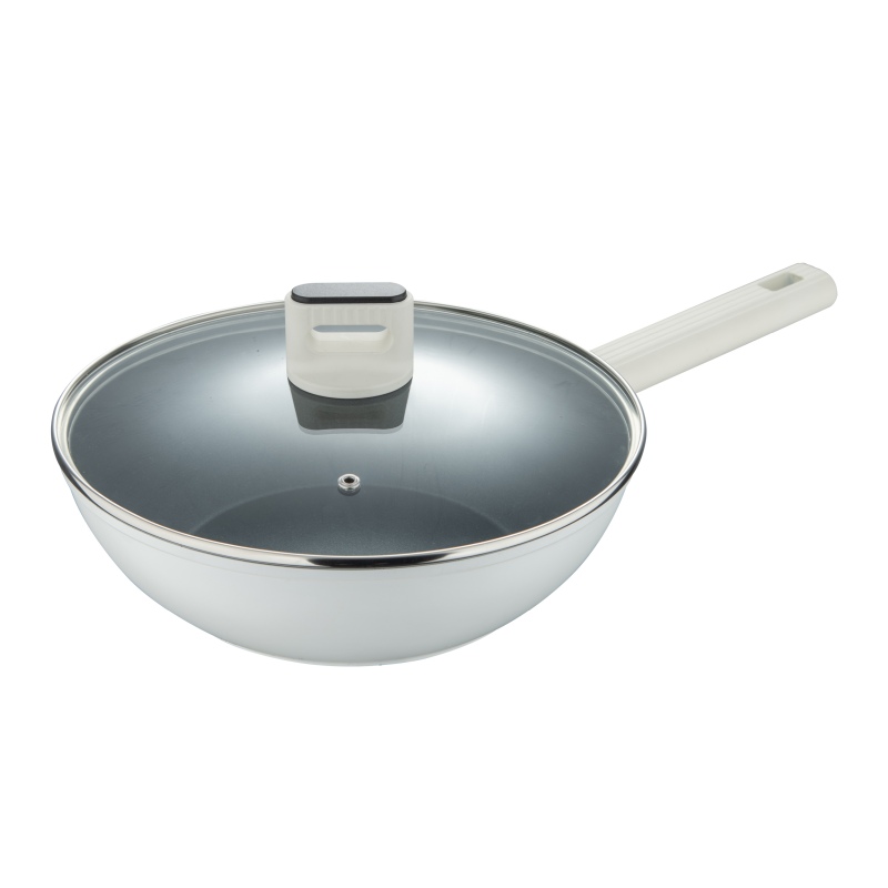 Product detail of BERGNER Pánev WOK s poklicí s nepřilnavým povrchem LINES 28 cm BG-57098-GY