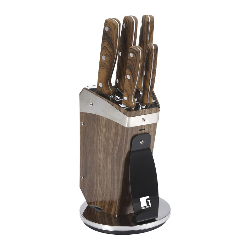 Product detail of BERGNER Sada nožů ve stojanu 6 ks GUSTORF hnědá BG-9124