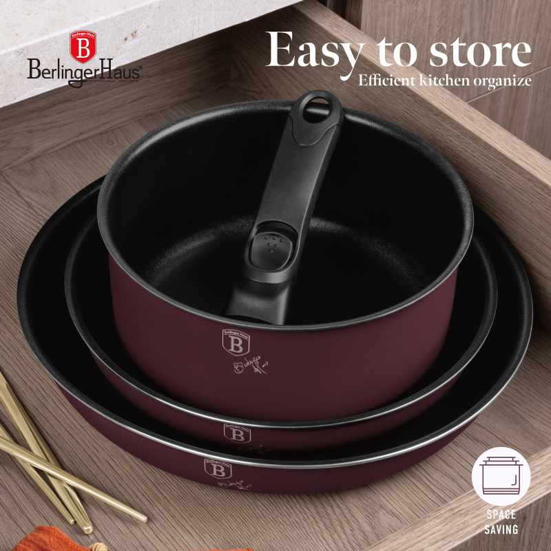 BERLINGERHAUS Sada nádobí s odnímatelnou rukojetí 9 ks Leonardo Collection BH-8254 - thumb (4)
