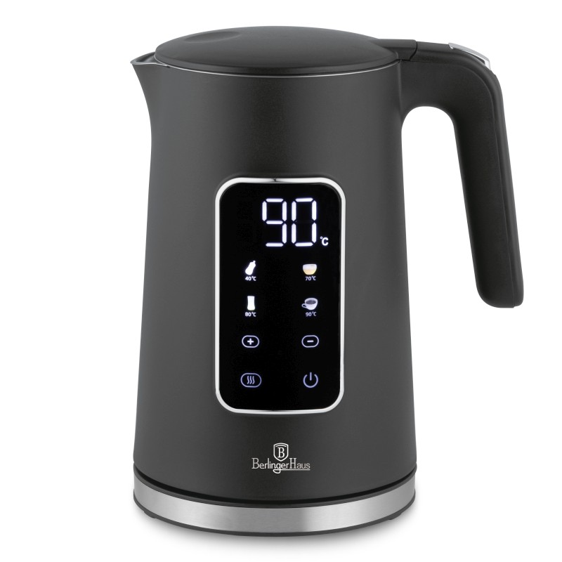 BERLINGERHAUS Rychlovarná konvice s regulací teploty digitální 1,7 l Antracit Collection BH-9737