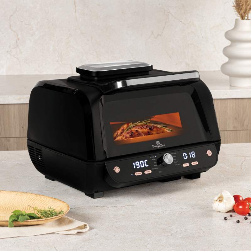 BERLINGERHAUS Horkovzdušná multifunkční trouba 12 v 1 Black Rose Collection BH-9668