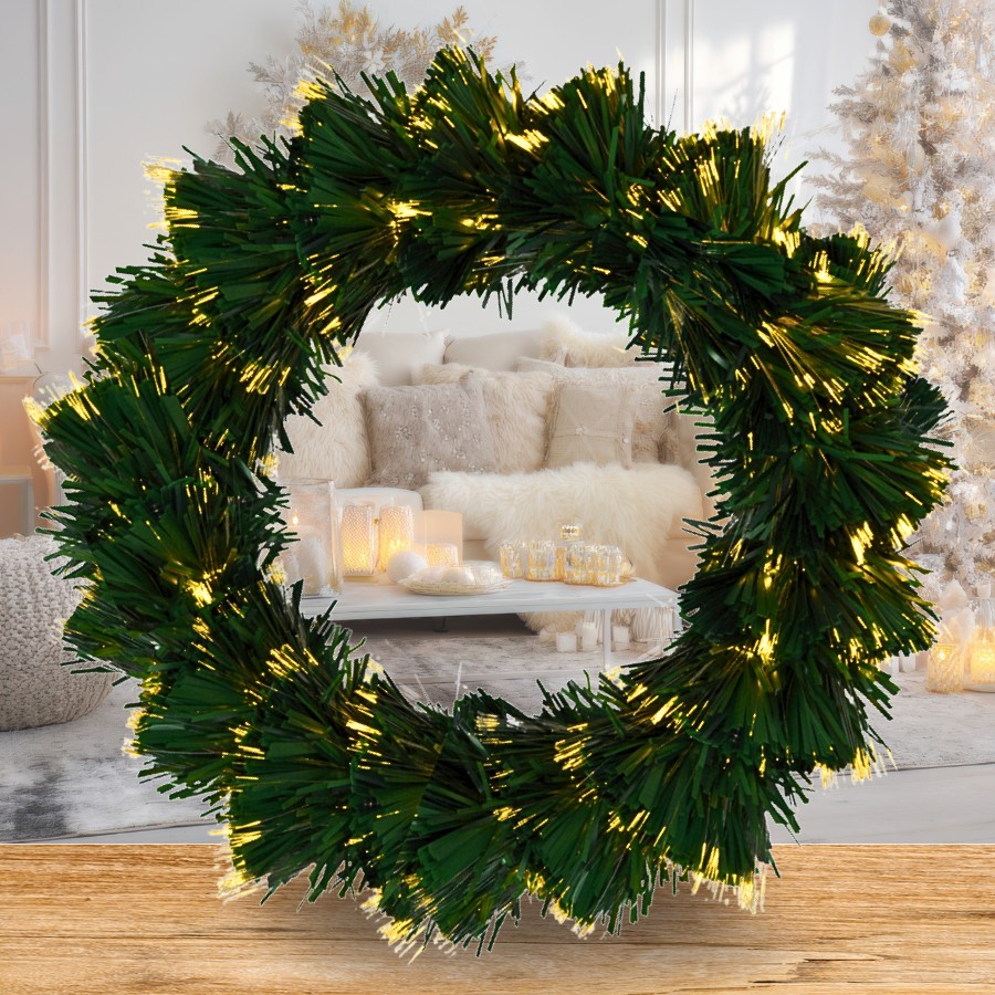 HOMESTYLING Vánoční věnec s LED osvětlením 50 cm KO-AFB000240