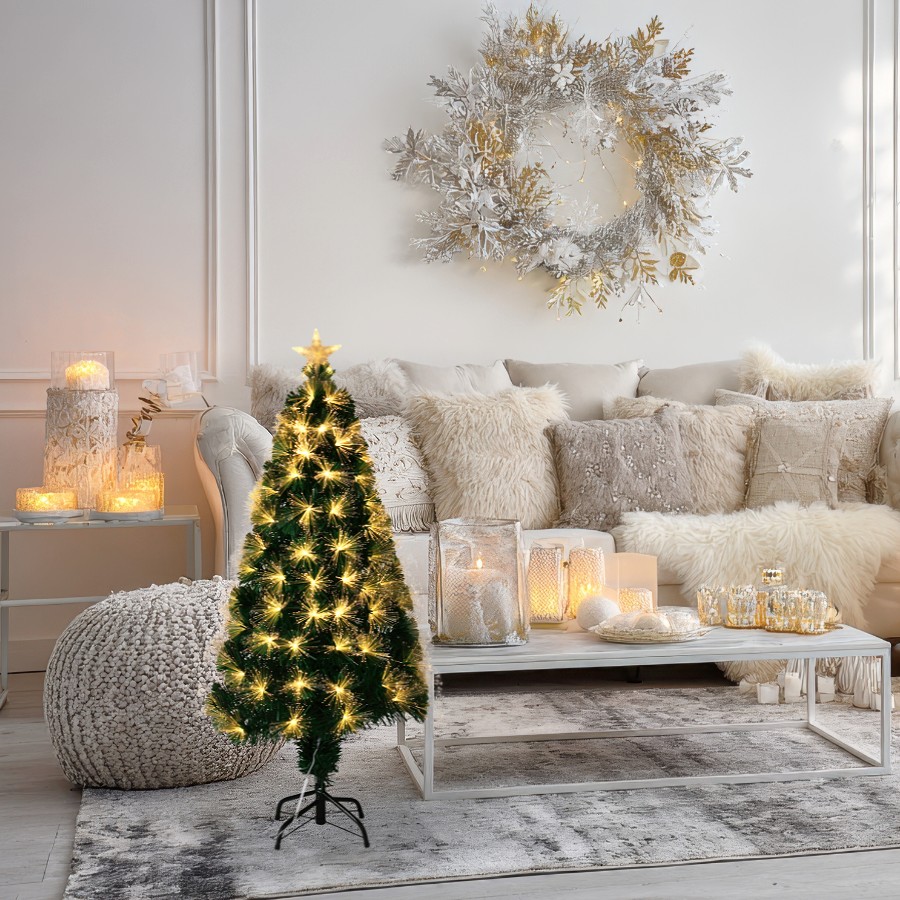 HOMESTYLING Vánoční stromeček s LED osvětlením 90 cm KO-AFB000410