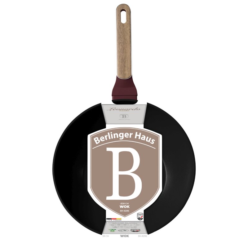 BERLINGERHAUS Pánev WOK s titanovým povrchem 28 cm Leonardo Nordic Collection BH-8296
