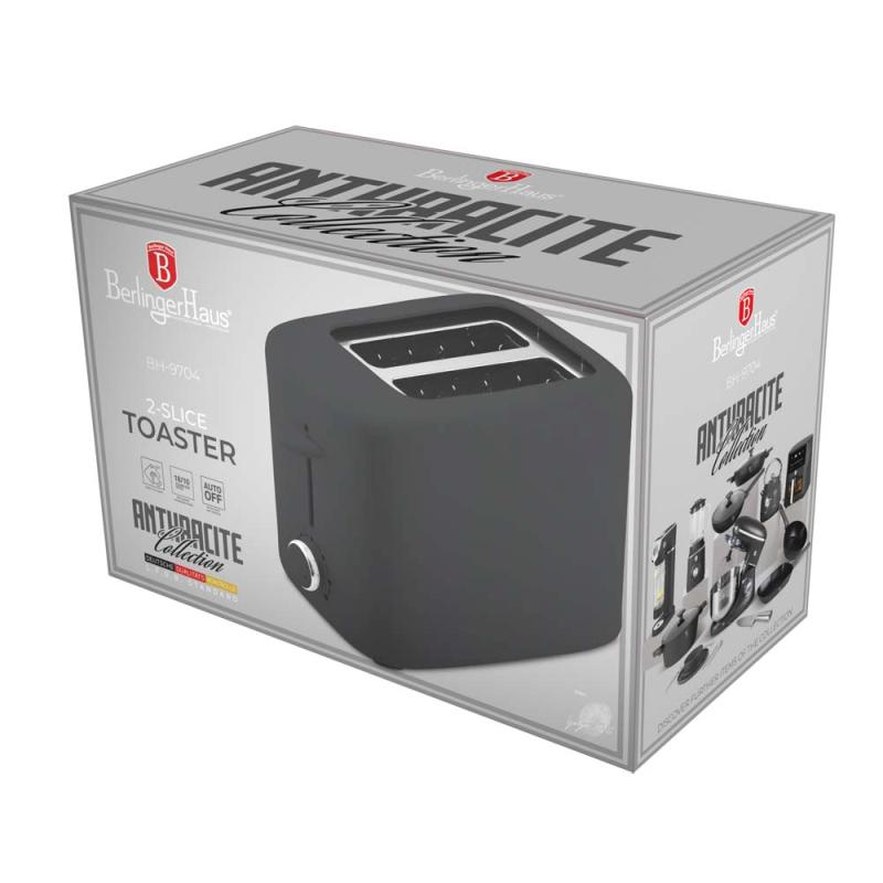 BERLINGERHAUS Topinkovač s krytem 750 W Anthracite Collection BH-9704