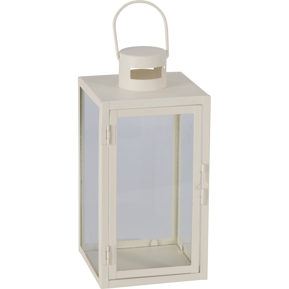 PROGARDEN Lucerna kovová sada 2 ks 18 / 14 cm bílá KO-NB1251570