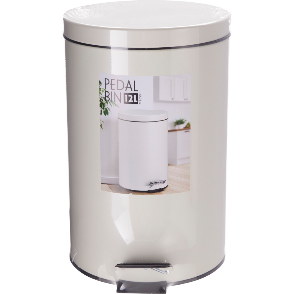 EXCELLENT HOUSEWARE Odpadkový koš pedálový 12 a 3 l krémová KO-C88000070