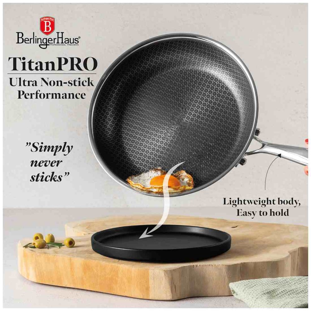 BERLINGERHAUS Sada pánví s 3D nepřilnavým povrchem 2 ks 24 / 28 cm nerez Eternal Collection BH-8958