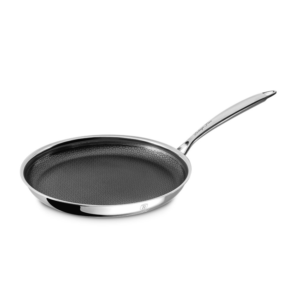 BERLINGERHAUS Pánev na palačinky s 3D nepřilnavým povrchem 26 cm nerez Eternal Collection BH-8971