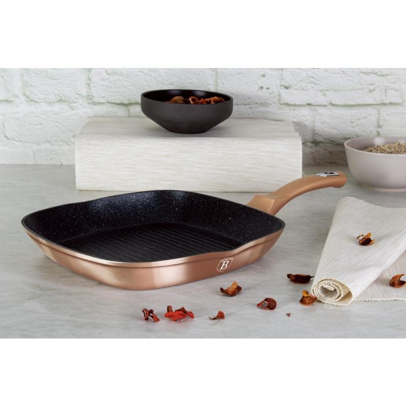 BERLINGERHAUS Pánev grilovací s mramorovým povrchem 28 cm Rosegold Metallic Line BH-1521 - thumb (6)