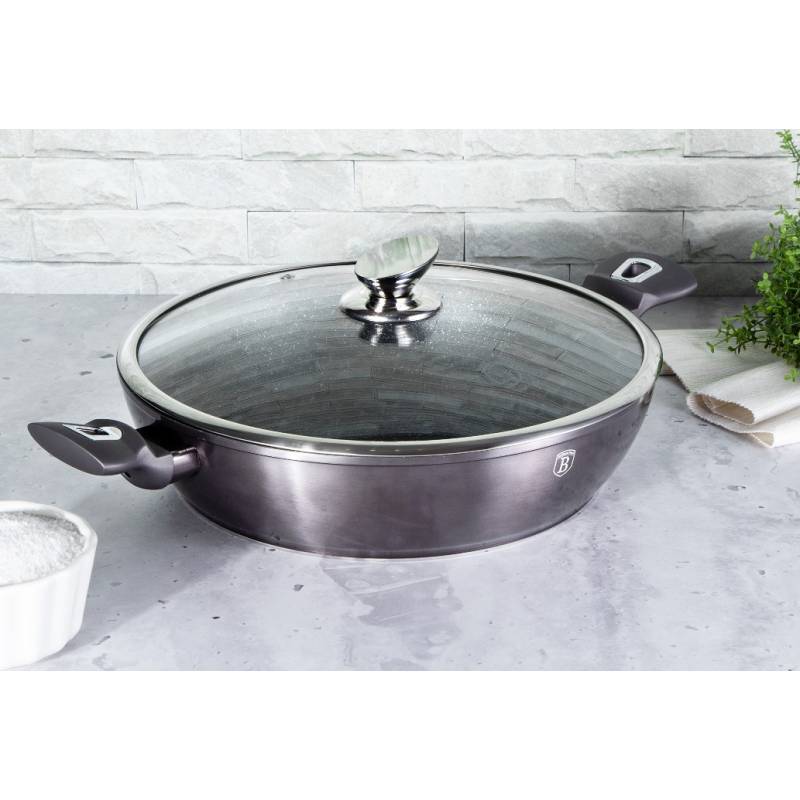 BERLINGERHAUS Panvica hlboká s pokrievkou 28 cm Carbon PRO Line BH-6898