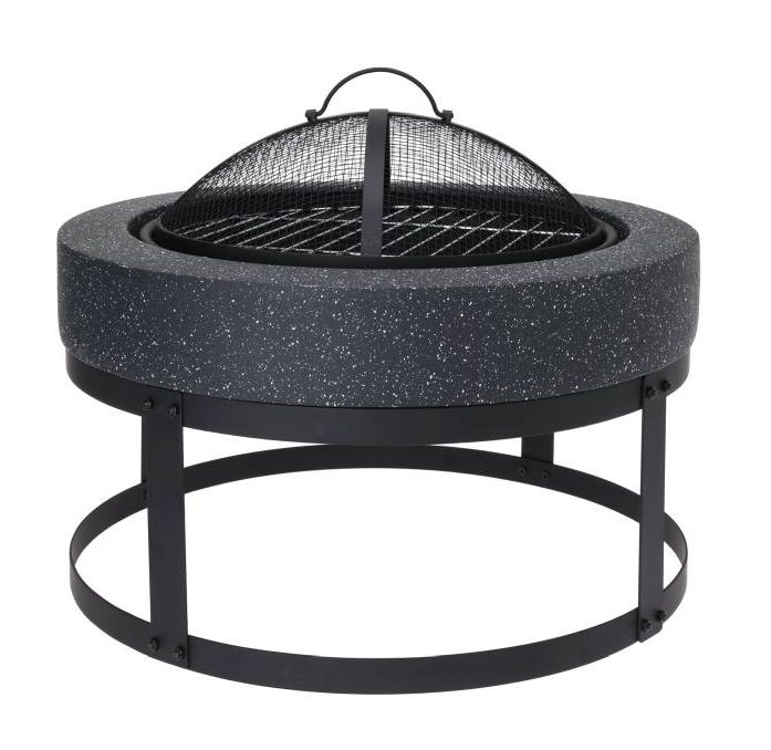 PROGARDEN Ohnisko prenosné s grilom umelý betón / kov KO-CM7000260