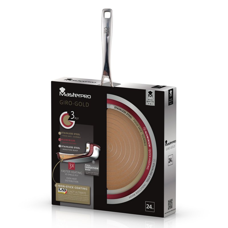 MASTERPRO Pánev s nepřilnavým povrchem GIRO 24 cm nerez BGMP-2115 - thumb (6)