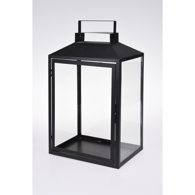 HOMESTYLING Lucerna kovová sada 3 ks sklo 44+35+28cm KO-HZ1952000